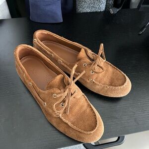 Women’s Suede Boat Shoes in Brown